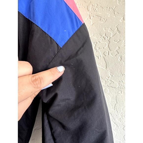 American Eagle Women’s Colorblock Puffer Jacket Black Blue Pink Size XS Outdoors - Picture 2 of 16